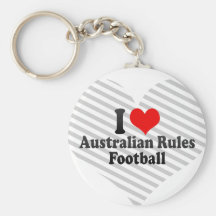 I love Australian Rules Football Keychain