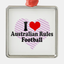 I love Australian Rules Football Christmas Ornaments
