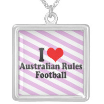 I love Australian Rules Football Pendant