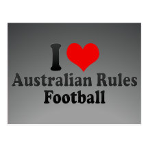 I love Australian Rules Football Post Card