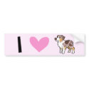 I Love Australian Shepherds bumpersticker
