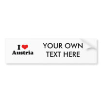 I LOVE AUSTRIA BUMPER STICKER