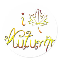 i LOVE autumn stickers by trish1968 i LOVE autumn stickers