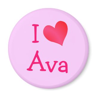 I Love Ava Magnet magnet
