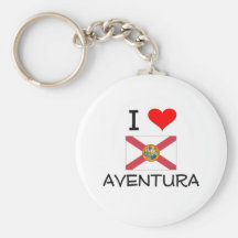 I Love AVENTURA Florida Keychain