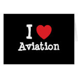 I love Aviation heart custom personalized Card