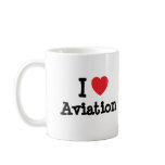 I love Aviation heart custom personalized mugs