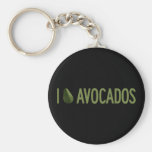 I Love Avocados Key Chains