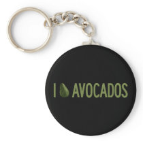 I Love Avocados Key Chains