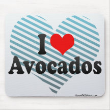 I Love Avocados Mouse Pads