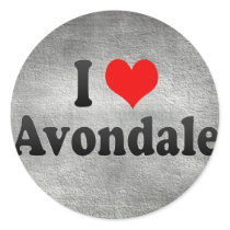 I Love Avondale, United States Round Stickers