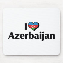 I Love Azerbaijan Flag Mouse Pads