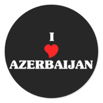 I Love Azerbaijan Round Sticker