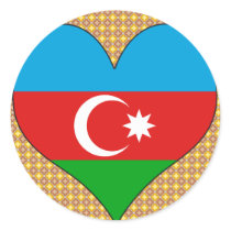 I Love Azerbaijan Round Sticker