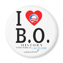 I Love B O magnets