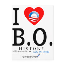 I Love B O postcards