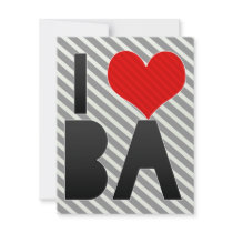 I Love BA Custom Invites