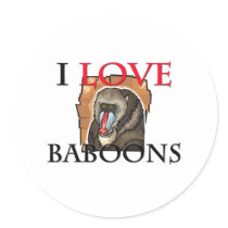 I Love Baboons stickers by tshirtshirts I Love Baboons stickers