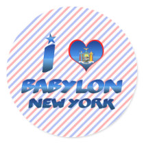I love Babylon, New York Round Stickers