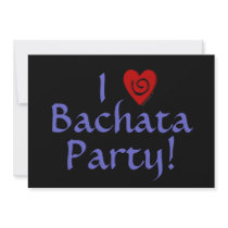 I Love Bachata Heart Latin Dancing Custom Personalized Announcements