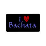 I Love Bachata Heart Latin Dancing Custom Personalized Address Labels