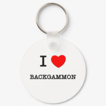 I LOVE BACKGAMMON keychains