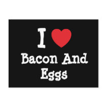 I love Bacon And Eggs heart T-Shirt Postcards
