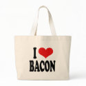 I Love Bacon bags