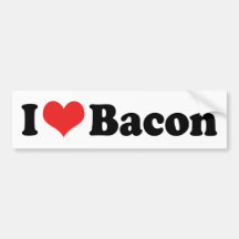 I Love Bacon Bumper Stickers
