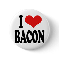I Love Bacon Pinback Buttons