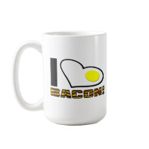 I Love Bacon Funny Mug