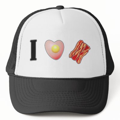 I Love Bacon! Mesh Hats by spacedust