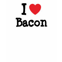 I love Bacon heart T-Shirt by funnycustomtshirts I love Bacon heart T-Shirt