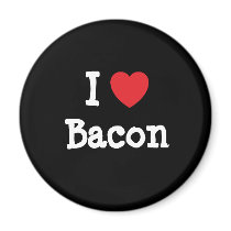 I love Bacon heart T-Shirt magnets