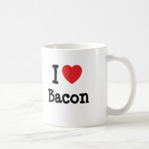 I love Bacon heart T-Shirt Mug