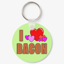 I Love Bacon I Heart Bacon Fun Bacon Design keychains by greenbaby I Love Bacon I Heart Bacon Fun Bacon Design keychains