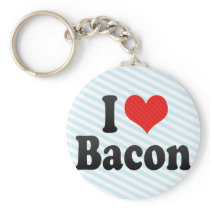 I Love Bacon Keychains