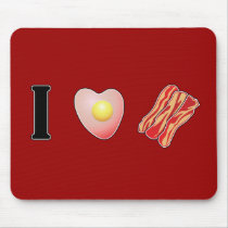 I Love Bacon! mousepads by spacedust I Love Bacon! mousepads