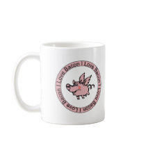 I love bacon mugs by TheFamousLabel I love bacon mugs