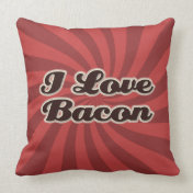 I Love Bacon Pillow