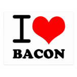 I love bacon post card