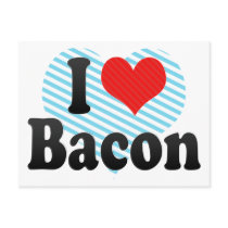 I Love Bacon Postcard