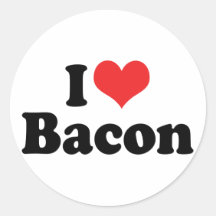 I Love Bacon Stickers