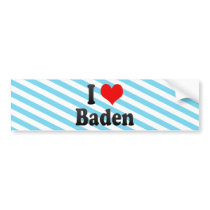 I Love Baden, Austria Bumper Sticker