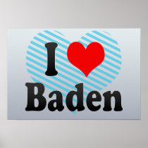 I Love Baden, Austria Posters