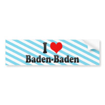 I Love Baden-Baden, Germany Bumper Stickers