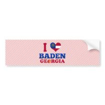 I Love Baden, Georgia Bumper Stickers