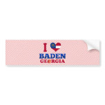 I Love Baden, Georgia Bumper Stickers