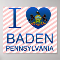 I Love Baden, PA Print