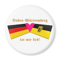 I Love Baden-Wuerttemberg ist mir lieb Refrigerator Magnet